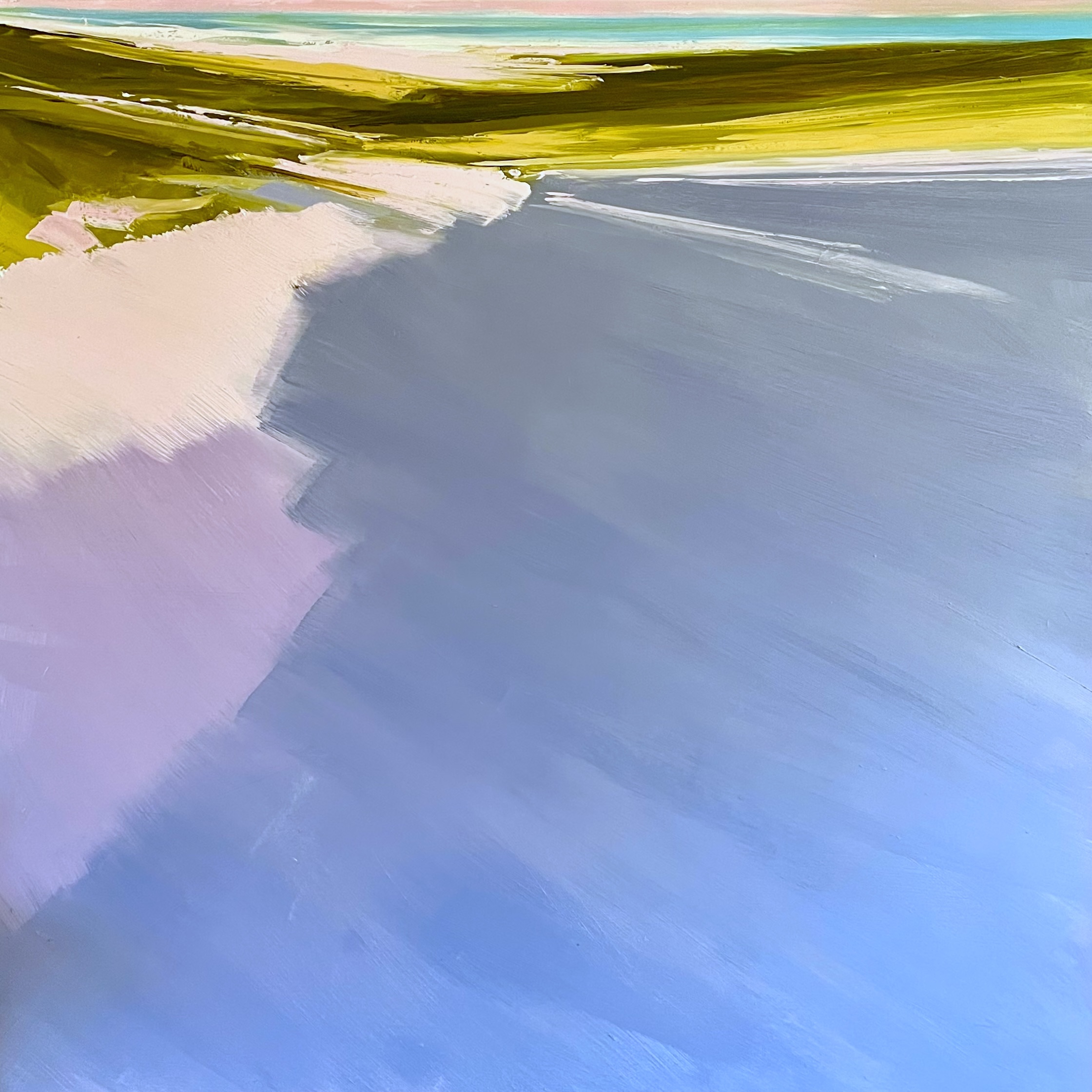 Kissing Worlds, 36 x 36 inches, oil on panel